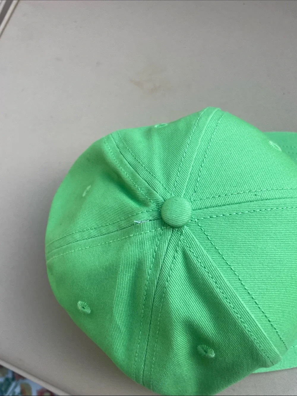Bioworld Kids Green Creeper Snapback Hat with Black Embroidered Face